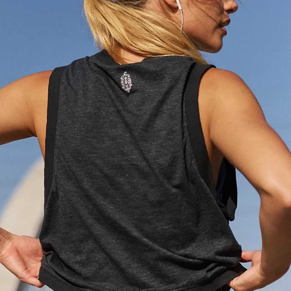 New Free People Love Burnout Logo Tank - Picture 3 of 6